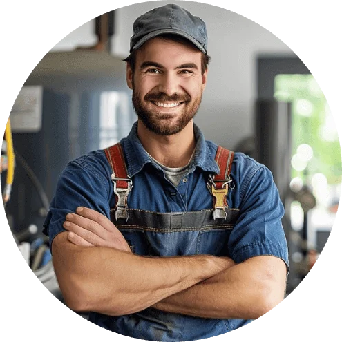 lächelnder Klempner